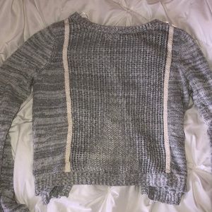 Gray Open Back Sweater
